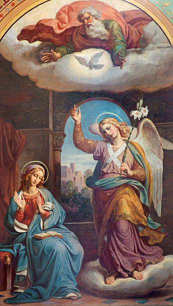 istock Vienna - Fresco of Annunciation scene in 483485267