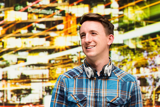 istock Young man with headphones 483485462