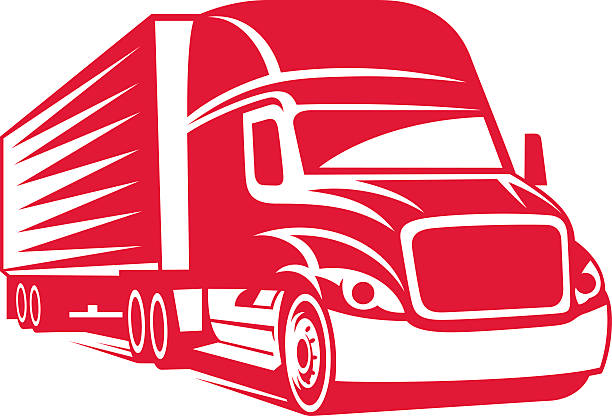 częściowo strażacki - truck driver driver truck semi truck stock illustrations