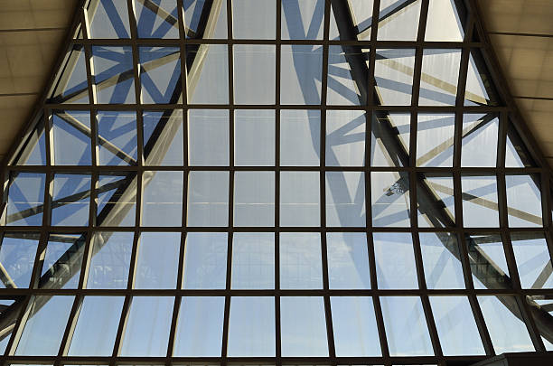istock Glass roof on a blue sky 483486808