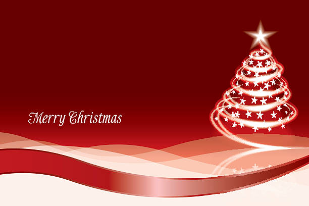 Christmas tree Merry Christmas vector art illustration