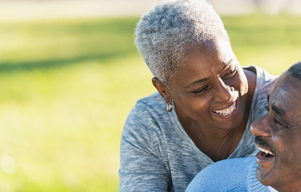istock Affectionate African American couple outdoors 483496876