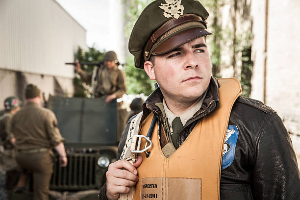 istock WWII Airman Officer Portrait 483498070