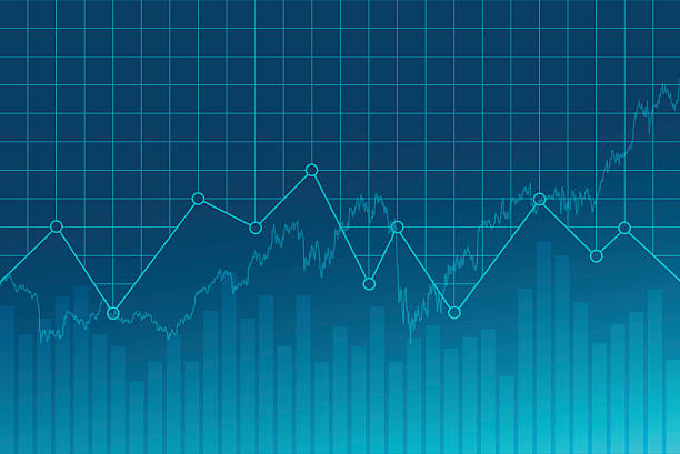 фон абстрактный финансовой - investment finance frequency blue stock illustrations