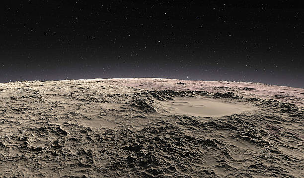 istock The Moon. Illustration of sky, space and moon craters 483502148