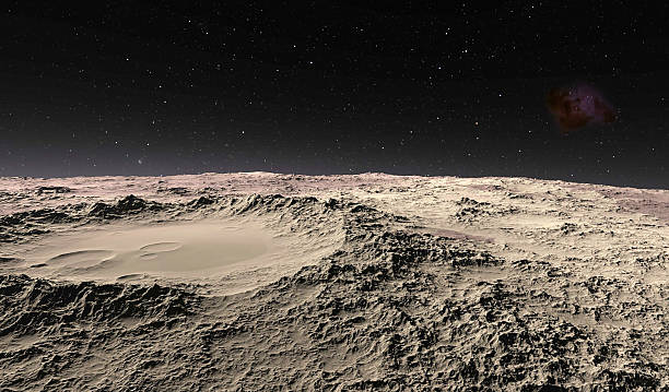 istock The Moon. Illustration of sky, space and moon craters 483502156