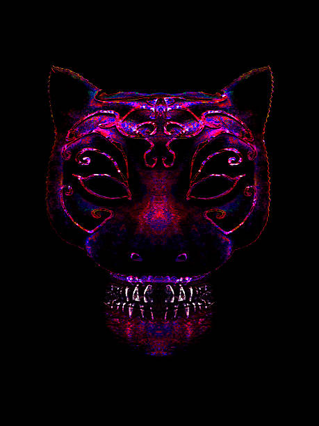 istock Creepy Cat Mask Portrait 483502914