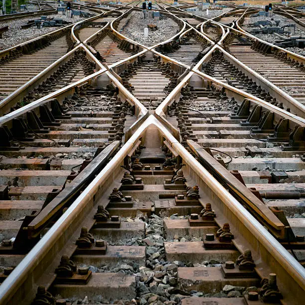 Photo of Railroad track points