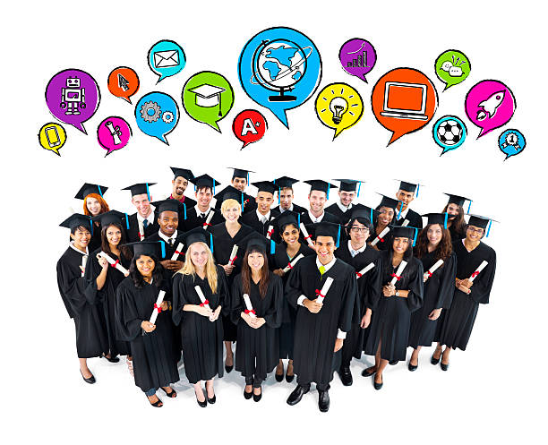 istock Group of International Graduated Students with Variety Ideas 483505363