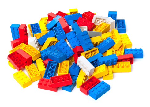 Albuquerque, USA - December 5, 2011: A bunch of Lego interlocking blocks. Lego blocks are produced in many variations and for a wide range of themes. All individual pieces remains compatible with existing pieces promoting children innovation and allowing endless combinatios of building opportunities.