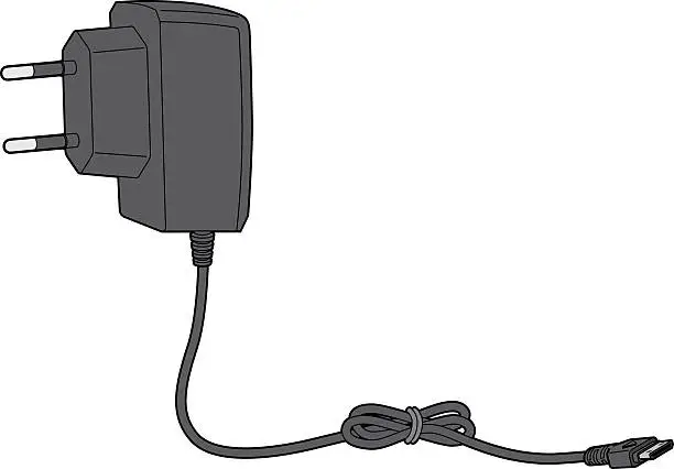 Vector illustration of Mobile phone charger