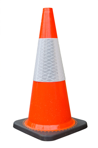 3D rendering illustration of some soccer cones
