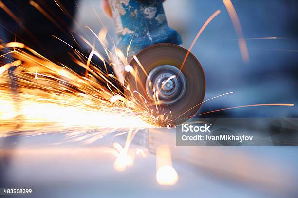 Metal Sawing Close Up Stock Photo - Download Image Now - Circular Saw, Blade, Circle