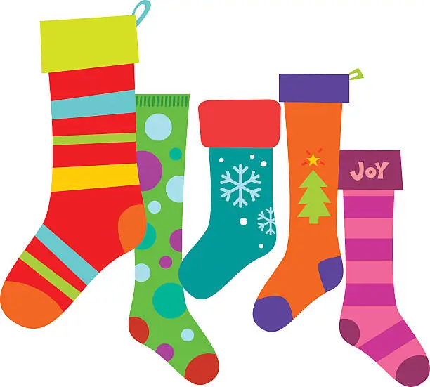 Vector illustration of Christmas Stockings