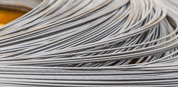 istock Texture of steel wire in a coils 483509129