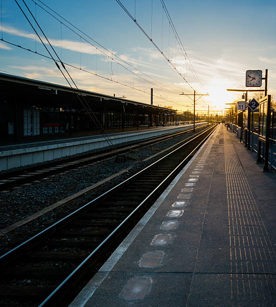 istock sunset at the end of the track 483509625