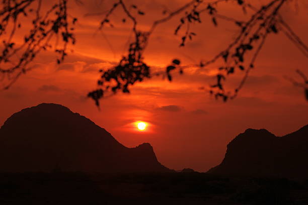 The landscape of the Khao Sam Roi Yot National Park on the Gulf of Thailand in the southwest of Thailand in South East Asia.