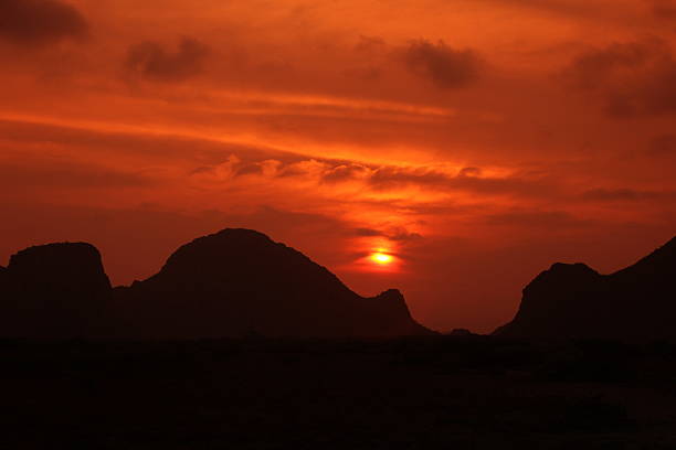 The landscape of the Khao Sam Roi Yot National Park on the Gulf of Thailand in the southwest of Thailand in South East Asia.
