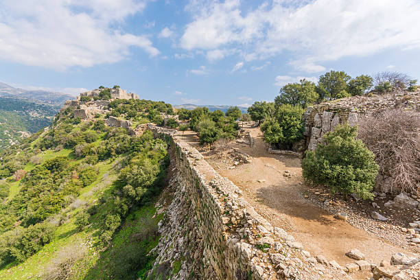 istock Nimrod Fortress Ruins and mount hermon 483510336