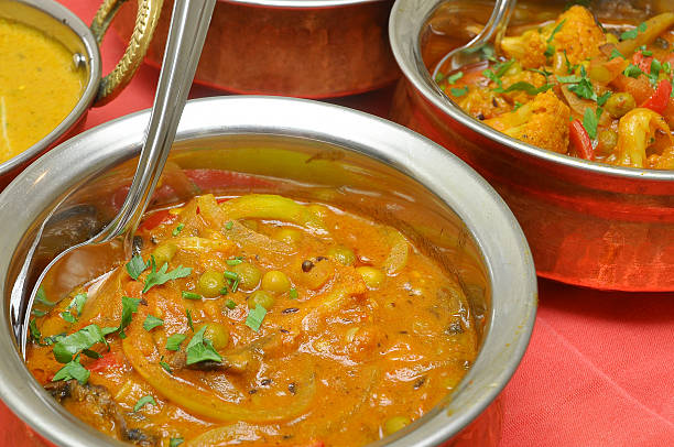 istock Bowls with indian food. 483510970