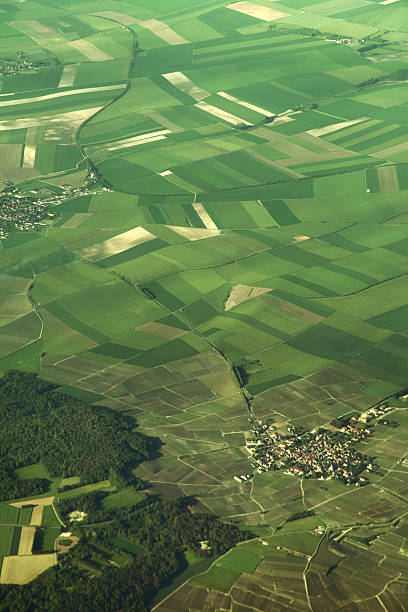 istock Aerial view of fields in France 483517464
