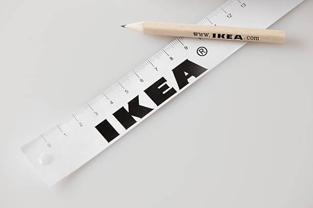 IKEA Pencil and Tape Measure stock photo