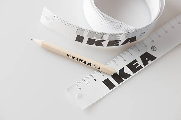 IKEA Pencil and Tape Measure stock photo