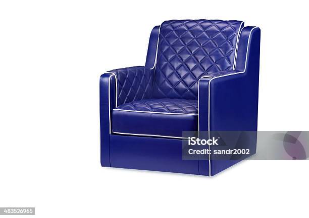 Leather Armchair Isolated On White Stock Photo - Download Image Now - Antique, Armchair, Black Color