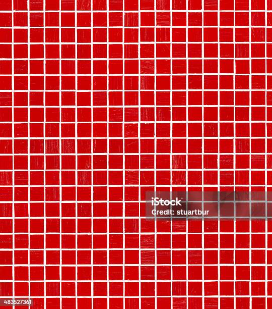 Red Mosaik Geflieste Wand Stockfoto und mehr Bilder von Kachel - Kachel, Rot, Bathroom