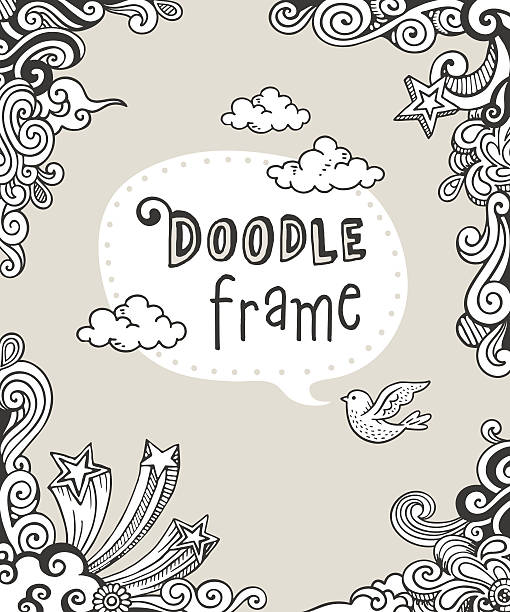 Doodle Frame vector art illustration