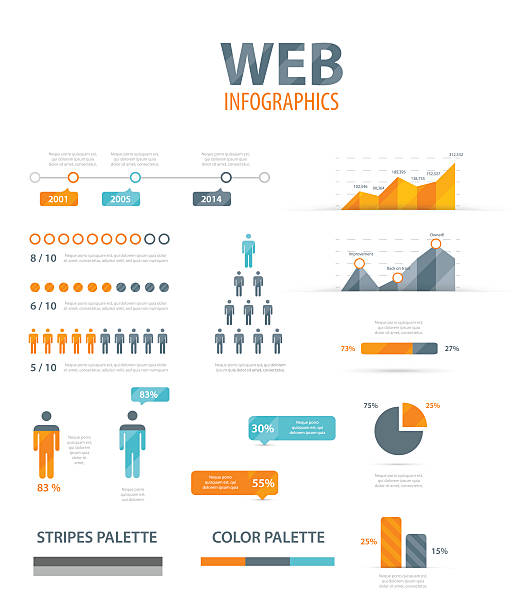 Vector illustration of web infographics vector art illustration