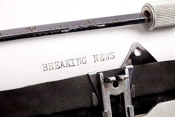 istock "Breaking News" typed using an old typewriter 483528409