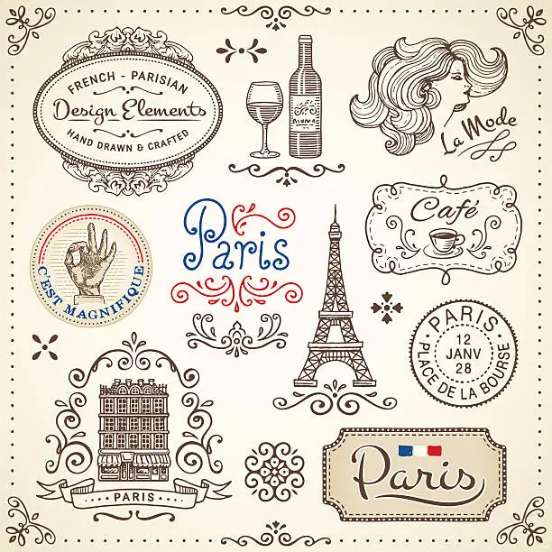 Vector illustration of Vintage Elements