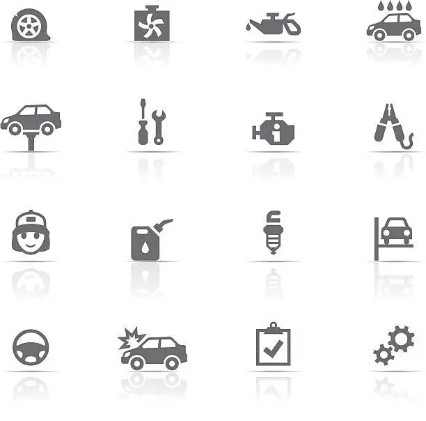 Vector illustration of Icon Set, Auto Service