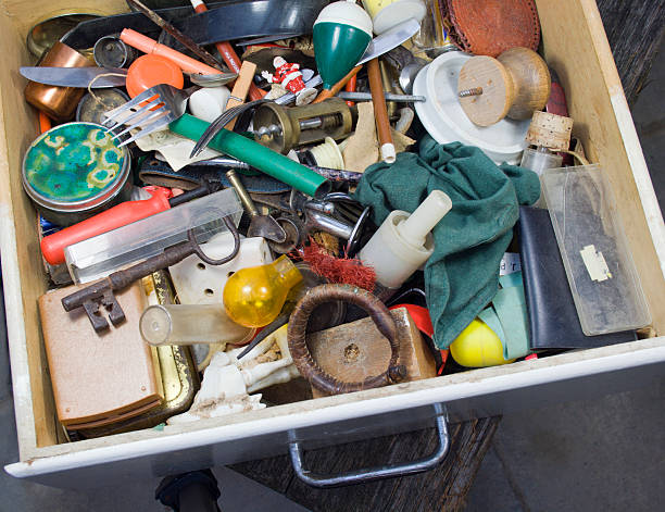Somewhere In There. Old drawer full of things that just might be useful! Doesn't everyone have one of those? obsolete stock pictures, royalty-free photos & images