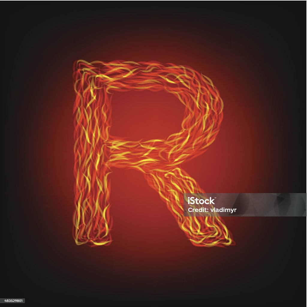 Firerr Letter R Fire Letter R Stock Illustration - Download Image Now - Alphabet ...