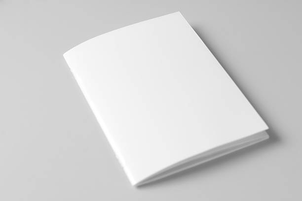 Blank brochure on white background Helps graphic designers to present their work in an effective way. Makes it easy for clients to get an image of the actual "look and feel". magazine publication photos stock pictures, royalty-free photos & images