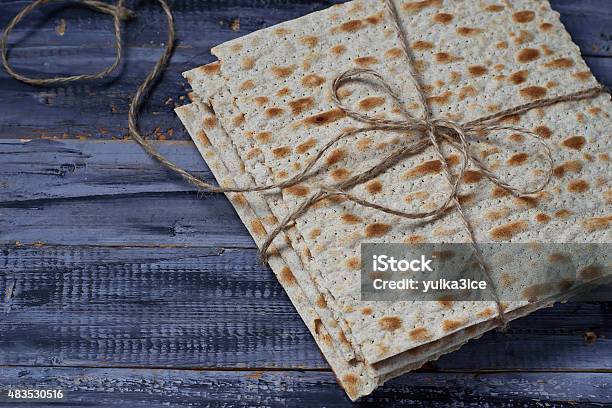 Jewish Traditional Passover Matzo Bread Stock Photo - Download Image Now - Passover, 2015, Bakery