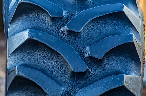 istock Closeup of old tractor tyre 483531904