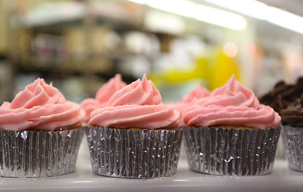 Cupcakes With Strawberry Icing