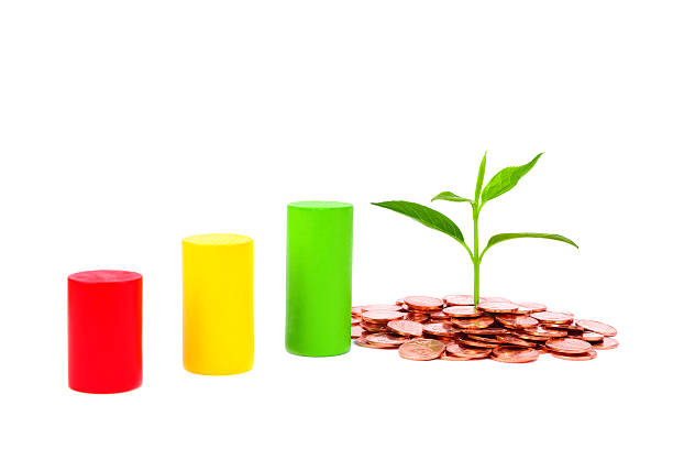 istock bussiness concept:growing plant in coin isolated on white background 483532047