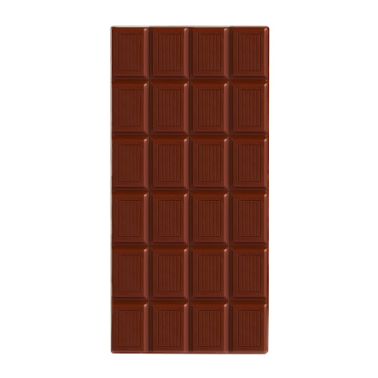 Chocolate bar on white background