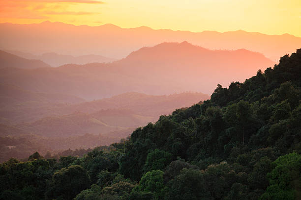 istock Landscape. mountain during sunrise in Mae Hong Son,Thailand 483534882