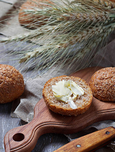 istock Rue bun with bran and butter 483535542