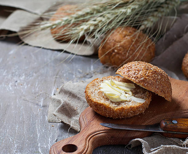 istock Rue bun with bran and butter 483535544