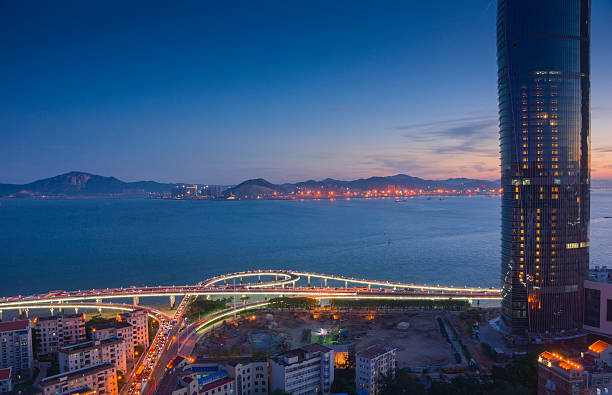 istock Xiamen yanwu bridge at dusk 483539656