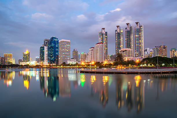 istock Bangkok city downtown twilight 483540138