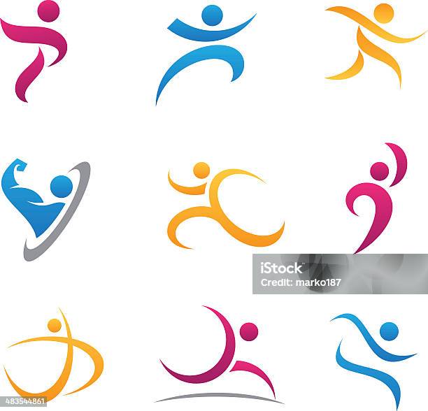 Sport Symbol Und Symbol Stock Vektor Art und mehr Bilder von Icon - Icon, Rennen - Körperliche Aktivität, Vektor