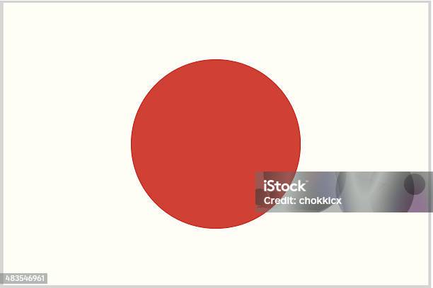 Giappone O Bandiera Del Giappone - Immagini vettoriali stock e altre immagini di Asia - Asia, Bandiera, Bandiera del Giappone