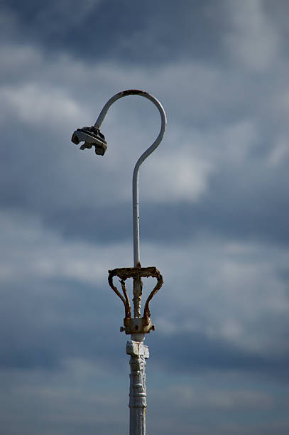 Rusted old streetlamp stock photo
